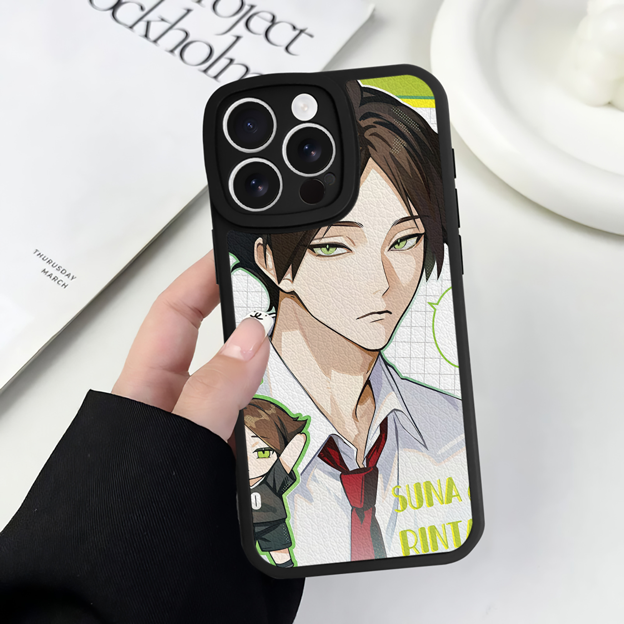 （画像用） ハイキュー!! Haikyu!! 【iPhone 16シリーズ対応】シリコンスマホケース（レザー調） 材質：シリコン